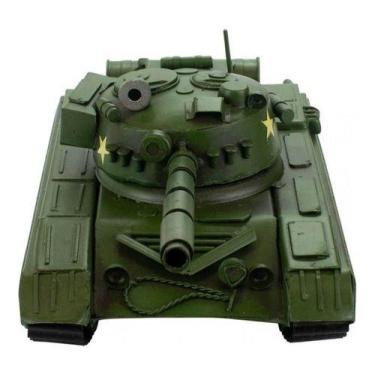Imagem de Enfeite Miniatura Tanque De Guerra Verde Retrô - 33cm - Tascoinport, T