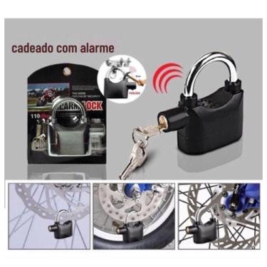 Imagem de Cadeado Com Alarme Sonoro Anti-furto Comércio moto Prova De Água - new