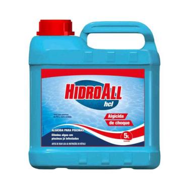 Imagem de Algicida Choque Hcl Hidroall 5 Litros