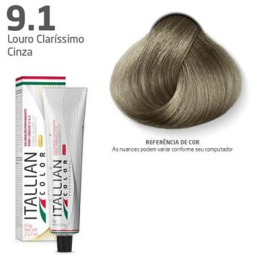 Imagem de Coloração Itallian Color Louro Clarissímo Cinza 9.1 60g