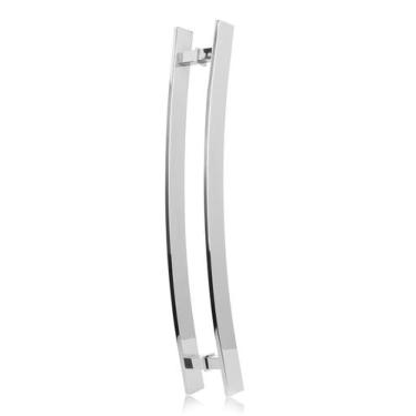 Imagem de Puxador para Porta Barra Chata Curvo C 60 cm Polido - Concept Home