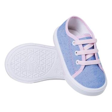 Imagem de Genérico, Tênis Bebe infantil B2A KIDS antialérgico Social Baby Cor:jeans;Tamanho:17