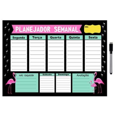 Imagem de Quadro Planejador De Metal Semanal 29X40Cm + Caneta M26 - Ideal Planne