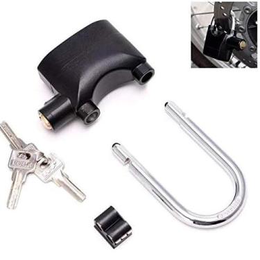Imagem de Cadeado com alarme 2 em 1 sensor movimento anti roubo sirene 110db has