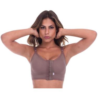 Imagem de Sutiã Pós-cirúrgico Mamoplastia Prótese Biobela Premium, PP, Castanho