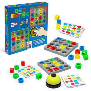 Imagem de Jogo Geometric Coordenação Motora E Lógica Infantil 1500 - Paki Toys