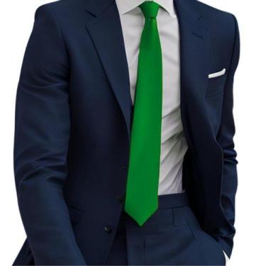 Imagem de Gravata Slim Masculina Tradicional Social Com Nó Pronto E Zíper - MCOL