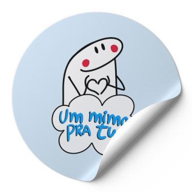 Imagem de 120 Etiquetas Redondas Adesivos Para Cliente Meme Bentô Um Mimo Para T