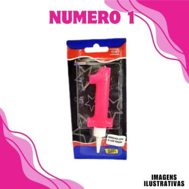 Imagem de Vela Luxo Neon Diversos Números - Alchester - Crgfestas, Pink, 1