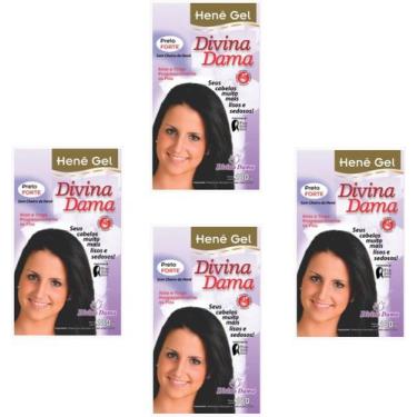 Imagem de Hene em gel jaborandi 180gr pouch preto forte (preto azulado) - DIVINA