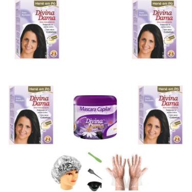 Imagem de Hene em Po Divina Dama 04x50gr Jaborandi (Incolor, Chocolate, Preto, A