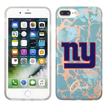 Imagem de Prime Brands Group Capa de celular para Apple iPhone 8 Plus/7 Plus/6S Plus - azul-petróleo/ouro rosa - licenciado pela NFL New York Giants