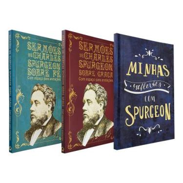 Imagem de Kit 3 Livros Sermões de Charles Spurgeon sobre Graça e Fé  Caderno Min