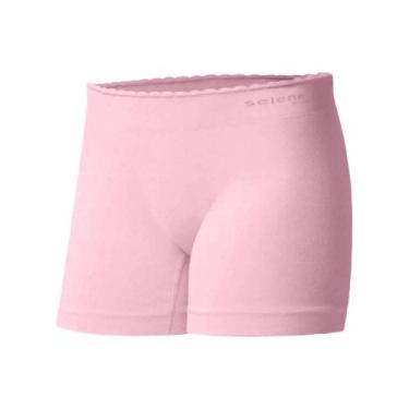 Imagem de Calcinha Boxer Infantil Sem Costura Selene 20610-001 Microfibra, Rosa,
