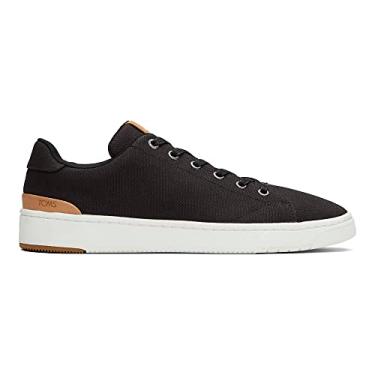 Imagem de TOMS Tênis masculino Travel Lite Low Lace Up Casual - Preto, Lona preta, 42