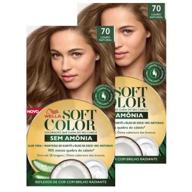 Imagem de Tintura Soft Color Sem Amônia Louro Natural 70 Kit  Kit com duas unida