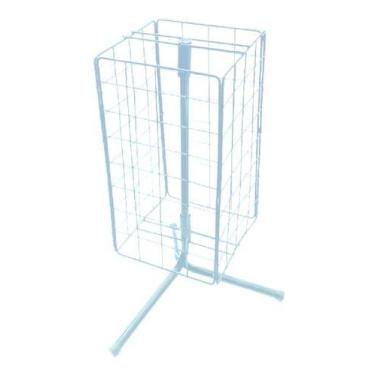 Imagem de 1 Expositor De Óculos Giratório De Balcão Aramado Branco - Expositor A