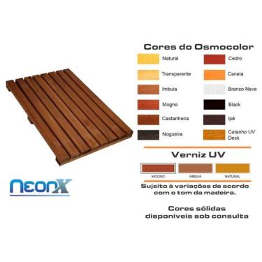 Imagem de Deck De Madeira Modular 60x40 cm Com Pintura Neonx, Osmocolor Black