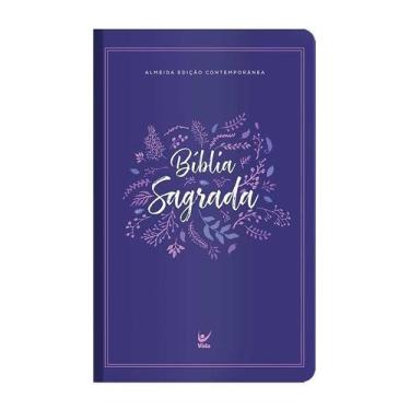 Imagem de Biblia AEC - Letra Gigante - Capa Roxo Folhas, Sortido