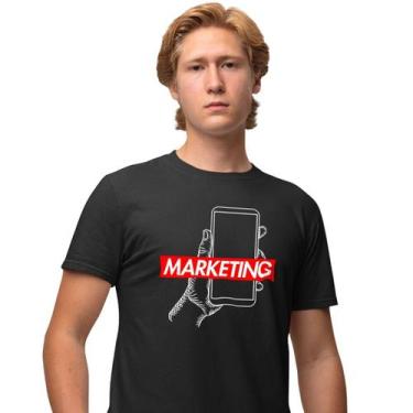 Imagem de Camisa Camiseta Masculina Estampada Supreme Marketing 100% Algodão Fio