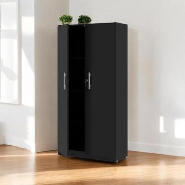 Imagem de Armário Multiuso 02 Portas Light Preto - Pleno Móveis