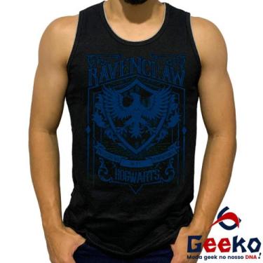 Imagem de Regata Corvinal 100% Algodão Harry Potter Hogwarts Ravenclaw Camiseta 