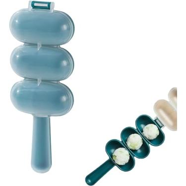 Imagem de Galyacht Agitador e molde de bola de arroz azul - Ferramenta de cozinha DIY para almoço infantil, máquina de sushi, decoração de alimentos