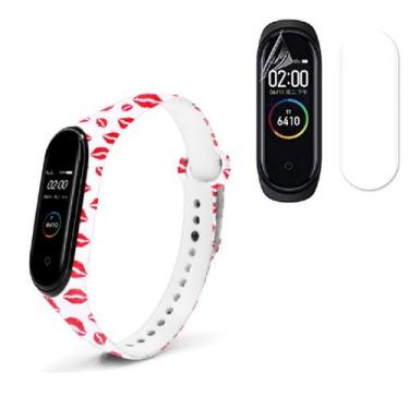 Imagem de Pulseiras Nsmart compatíveis com Mi Band 4 + Película, Beijo