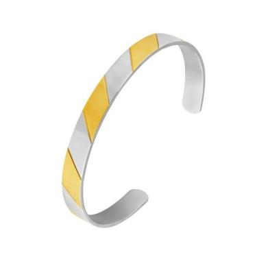Imagem de Bracele de Aço Bicolor Dourado IPG 8mm Ajustável - Convex