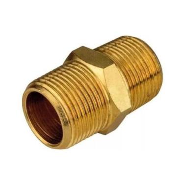 Imagem de Niple Duplo Conexão Latão 1/2 Npt Instalação Gás Gn Glp Pex - Emmeti/A