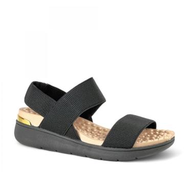 Imagem de Sandália Modare Comfort Ortopédica Elásticos Feminina Preta