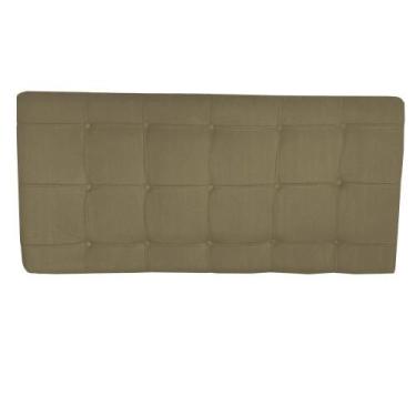 Imagem de Painel Estofado Thaina 90 cm Para Cama Box Quarto Solteiro Suede Bege 