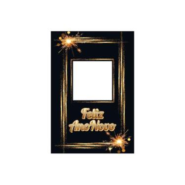 Imagem de Painel De Festa Vertical Interativo 1,50 x 2,20 - Feliz Ano Novo Frame