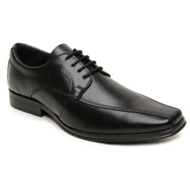 Imagem de Sapato Social Masculino Sport Fino Cadarço Couro Preto - BR2 Calçados,