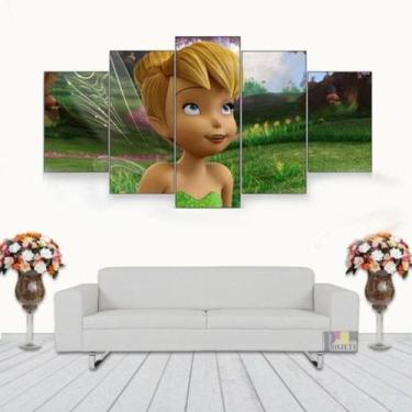 Imagem de Quadro Decorativo Fada Tinker Bell Infantil Fadinha Quarto Menina Kit 