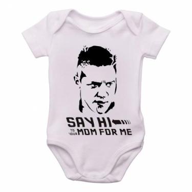 Imagem de body nenê criança roupa bebê De volta para o futuro Biff diga oi pra s