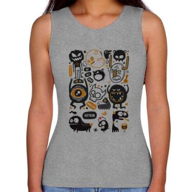 Imagem de Regata Feminina We all have monsters within - Foca na Moda, Cinza, M
