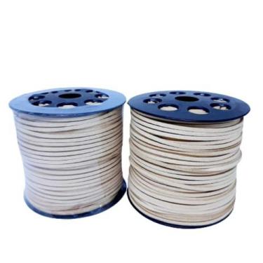 Imagem de KIT 2 Rolos de Fio Camurça Bege 3mm 100 Metros - SUGGESTIONE