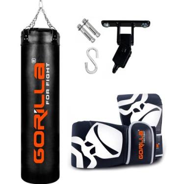 Imagem de Saco De Pancada Profissional Muay Thai 180 Cm + Luva Bate Saco Pro Box