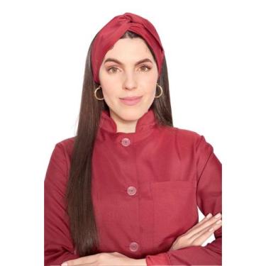 Imagem de Touca Turbante Feminina Eva Bordo/ Vinho - Gardenia Jalecos