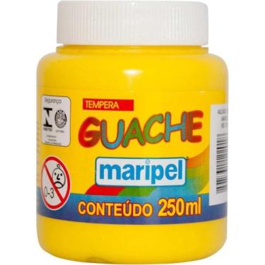 Imagem de Tinta Guache 250ml Maripel Escolar Escolha a Cor, AMARELO