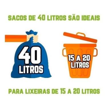 Imagem de Kit Saco De Lixo 1.000un 40l Preto Reforçado - HIGIPACK