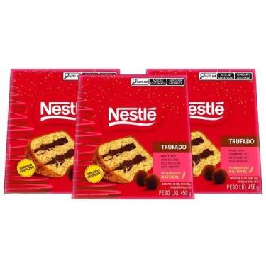 Imagem de 3 Panettone Trufado Chocolate Meio Amargo Nestlé 450g