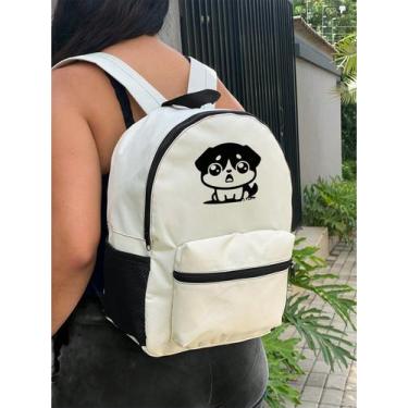 Imagem de Mochila Small CACHORRO ASSUSTADO Bolsa Escolar Trabalho Viagem Mala Fa