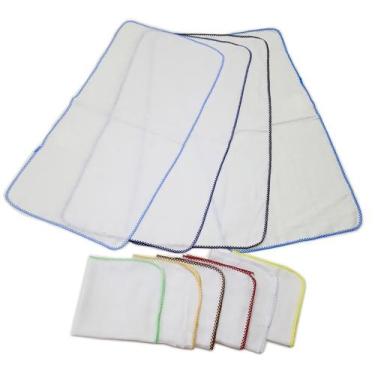 Imagem de Fralda Quadriculada De Ombro 33cm X 68cm Com Crochê - Dugu, 5 Fraldas 