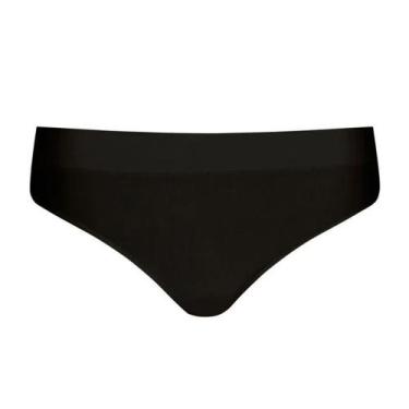 Imagem de Calcinha Básica Lupo 40300-001 Poliamida Sem Costura, Preto, M