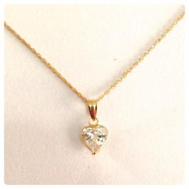 Imagem de Cordão Feminino + Pingente Ponto De Luz Transparente Ouro18k - DG Pres