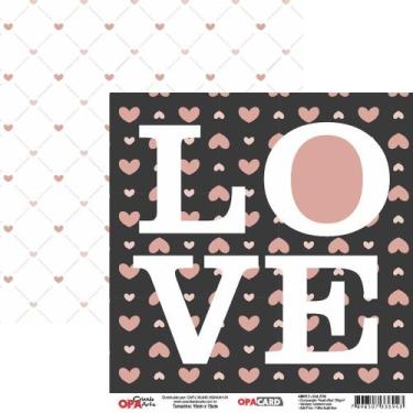 Imagem de Papel para Scrapbook OPACARD 15 x 15 cm - Amor 2 - 2746 - Opa Criando 