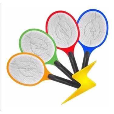 Imagem de Raquete Elétrica Mata Mosquito Bivolt C/ Botão de Segurança - HOME , A