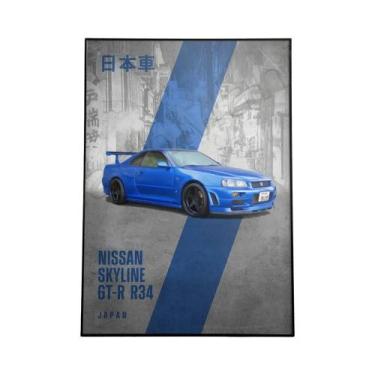 Imagem de Nissan Skyline GT-R R34 JDM Supercar Pôster De Parede Para Impressão M